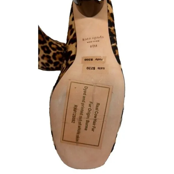 Kate Spade New York NATURAL LEOPARD HAIRCALF Women's Rudy Bootie Boots U…