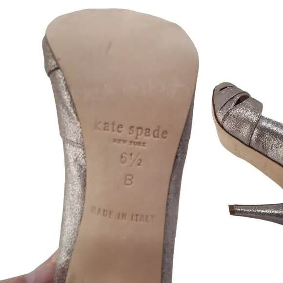 Kate Spade Women's Heels Metalic Silver Size 6.5