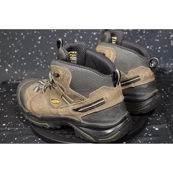 Keen American Built Braddock Waterproof Mid Hiking Mens US 12D Brown Black Boots
