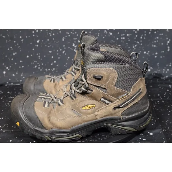 Keen American Built Braddock Waterproof Mid Hiking Mens US 12D Brown Black Boots