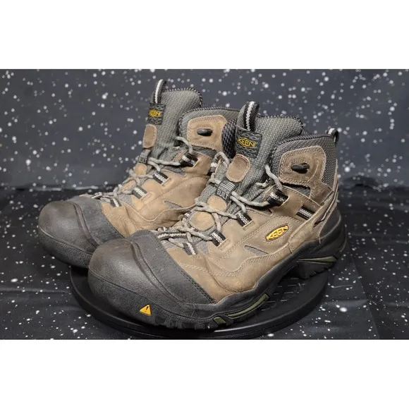 Keen American Built Braddock Waterproof Mid Hiking Mens US 12D Brown Black Boots