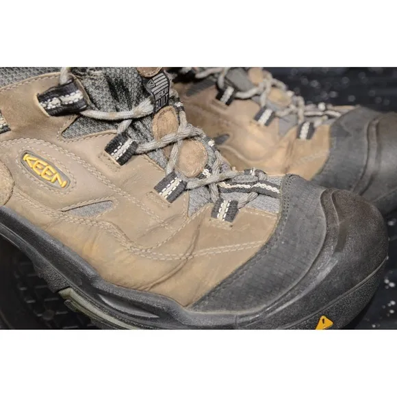 Keen American Built Braddock Waterproof Mid Hiking Mens US 12D Brown Black Boots