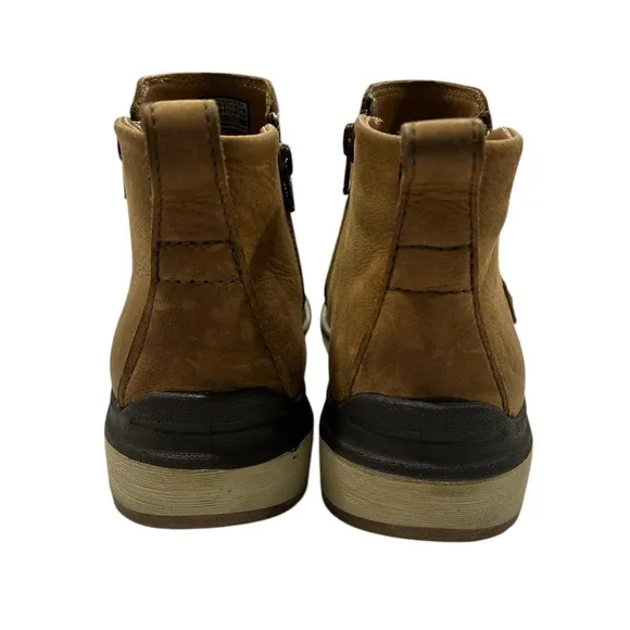 KEEN Bailey Cognac Brown Leather Ankle Zip Boots - Size 6