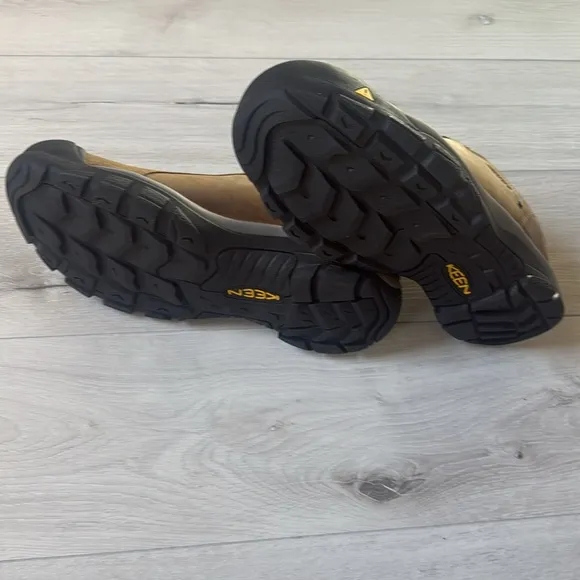 KEEN BRIXEN LOW WATERPROOF SLIP-ON INSULATED WORK SHOES SOFT TOE brown 14 Nwot