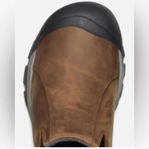 KEEN BRIXEN LOW WATERPROOF SLIP-ON INSULATED WORK SHOES SOFT TOE brown 14 Nwot