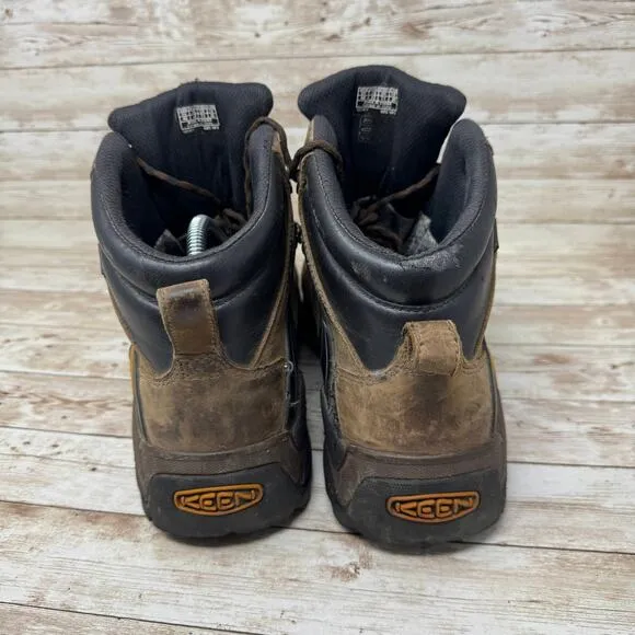 KEEN Ketchum Mid Brown Leather Waterproof Outdoor Hiking Boots Men's Size 12