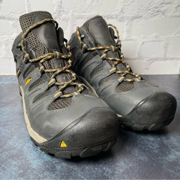 Keen Men's Utility Lansing Mid Steel Toe Waterproof Work Boots Wide Size 12EE