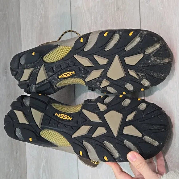 Keen Men's Waterproof Leathet Brown Hiking Shoes Sneakers Sz 15