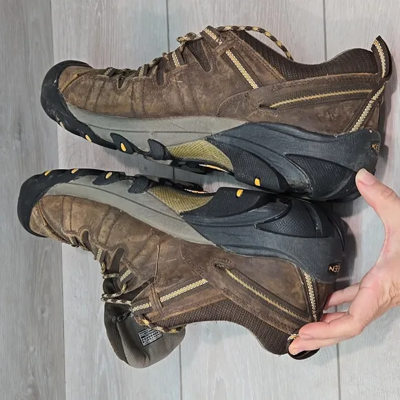Keen Men's Waterproof Leathet Brown Hiking Shoes Sneakers Sz 15