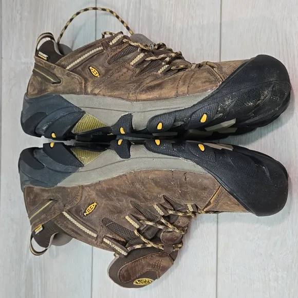 Keen Men's Waterproof Leathet Brown Hiking Shoes Sneakers Sz 15