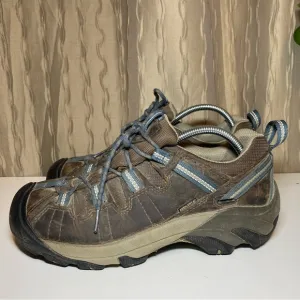 Keen Targhee II Men's 9 Waterproof Shoes Brown Tan Keen Dry Trail Hiker Utility