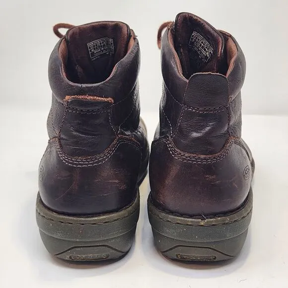 Keen Women Brown Leather Lace Up Ankle Hiking Boots Size 9.5 Outdoor Bumper Toe