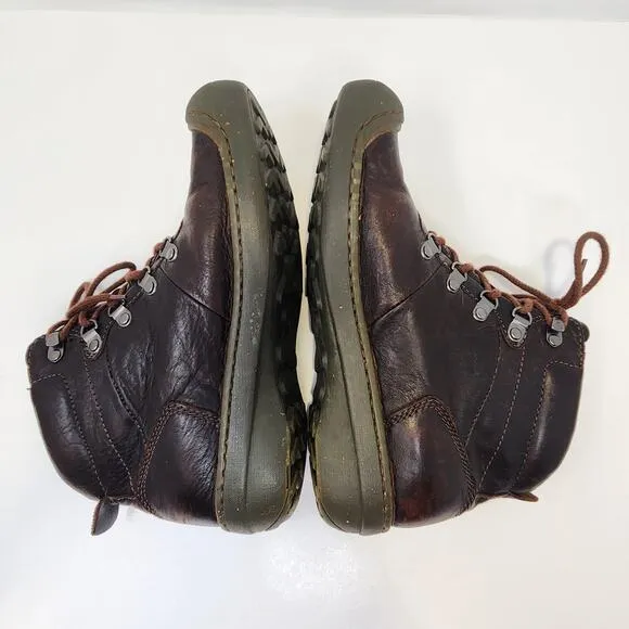Keen Women Brown Leather Lace Up Ankle Hiking Boots Size 9.5 Outdoor Bumper Toe
