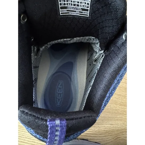 Keen Women Sz 6.5 TERADORA II Mid Hiking Boots Waterproof Blue Purple Astral EUC