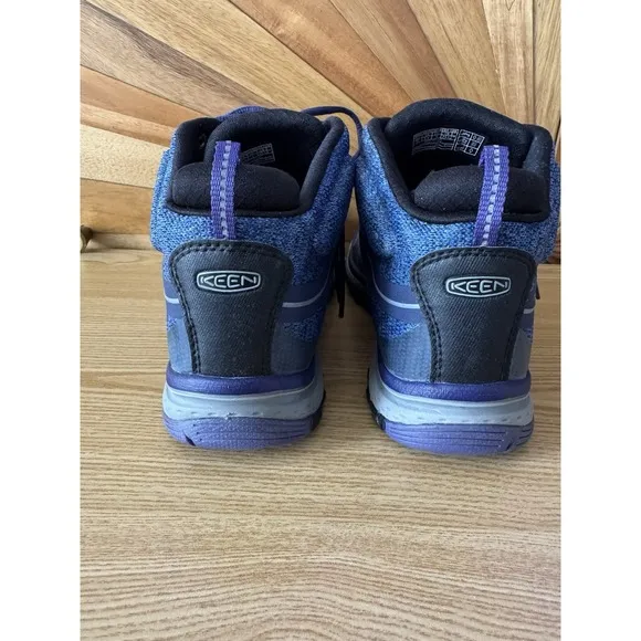 Keen Women Sz 6.5 TERADORA II Mid Hiking Boots Waterproof Blue Purple Astral EUC