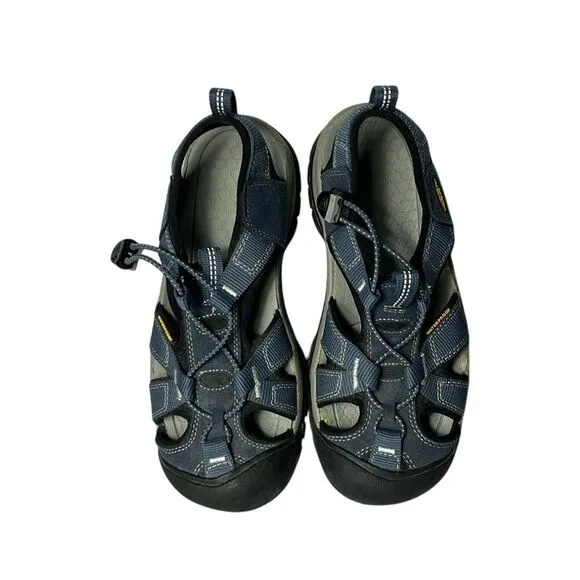 Keen Womens Athletic‎ Hiking Sandals Size 7.5 Blue Grey Trail Waterproof