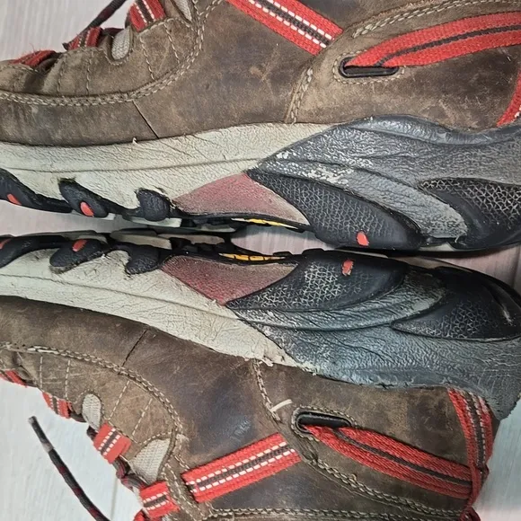 Keen Womens Targhee Mid Hiking Waterproof Leather High Sneakers boots shoes sz 8
