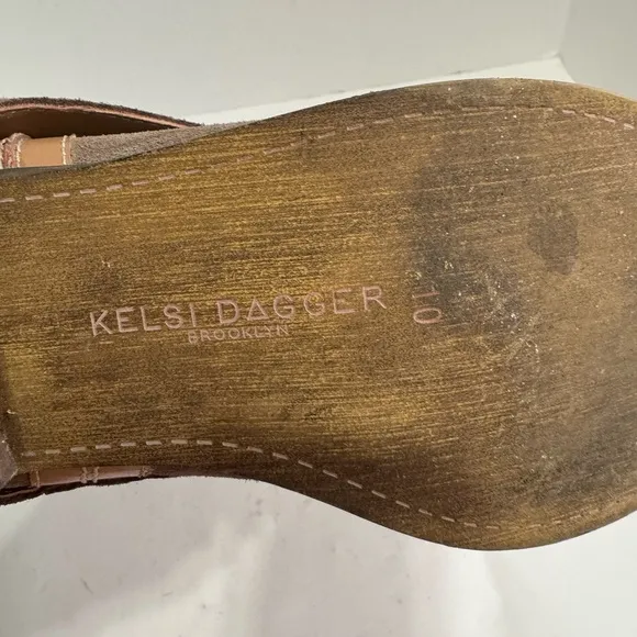 KELSI DAGGER Womens Tempest Brown Suede Ankle Boots. Size 10