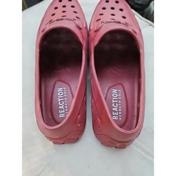 Kenneth Cole Reaction Slip-On Rubber Dress Shoes WATERPROOF Size 11 Maroon Wine