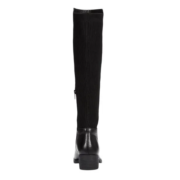 Kenneth Cole Women's Levon Tall Shaft Knee High Riding Boots Black Size 7 1/2