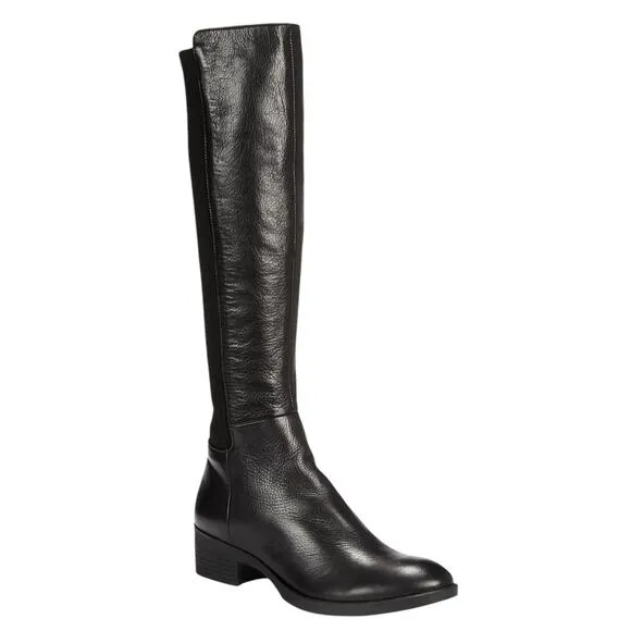 Kenneth Cole Women's Levon Tall Shaft Knee High Riding Boots Black Size 7 1/2