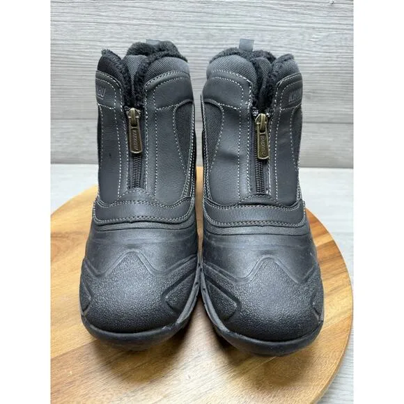 Khombu “Mason” Men’s Hybrid Winter Boot - Front Zip / Waterproof [Black] Size 8