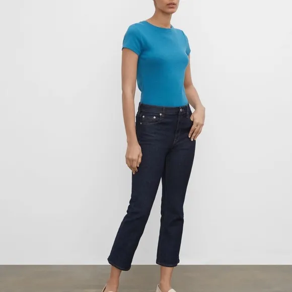Kick Crop Jeans - Brand New - NEVER WORN - Indigo Dark Rinse