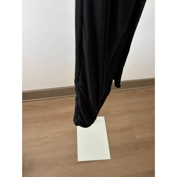 Klassy Network Skirt Medium BodyCon Ruched High Slit Festival Boho Glam Romantic