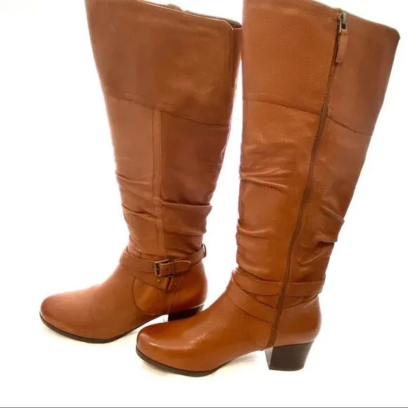 Knee High Boots Array Banana Bread Dakota Ban Zip Boots NWB Sz 9.5