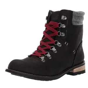 Kodiak Womans 7.5 Surrey Hiking Boots Lace Up LEATHER Trail Shoes Camping Black