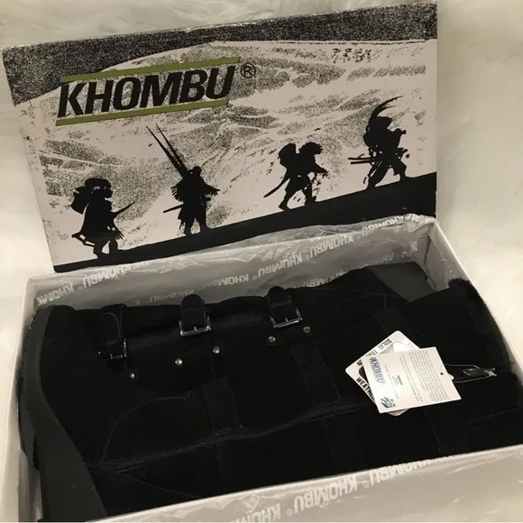 KOHMBU | Greenwich Style Black Leather Suede Tall Wedge Boots