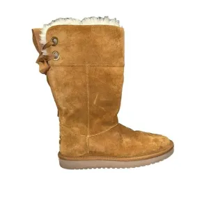 Koolaburra by Ugg Andrah Tall Suede Womens Boots Size 10 Sheepskin Chestnut