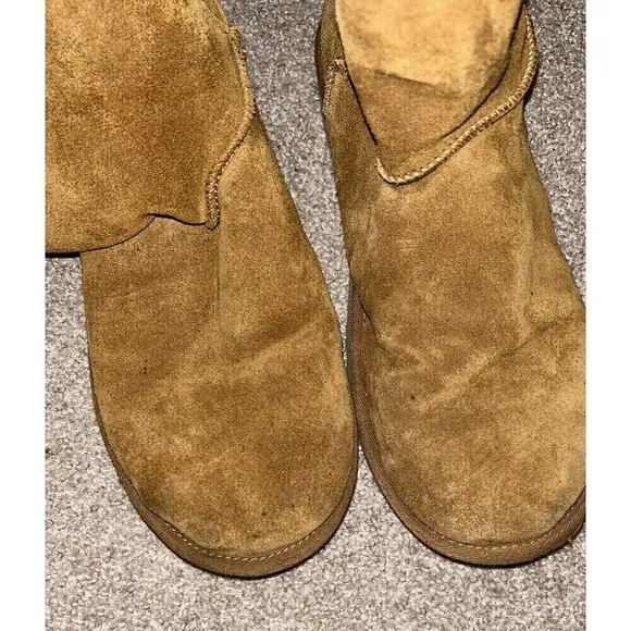 Koolaburra by Ugg Andrah Tall Suede Womens Boots Size 10 Sheepskin Chestnut