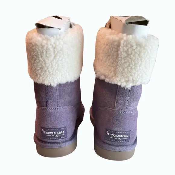 Koolaburra by UGG Girls Purple Suede Zip Up Boots Size 1‎ Youth Brand New