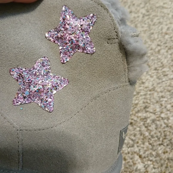 Koolaburra by UGG Koola Star Suede Short Boots Girls Size 4