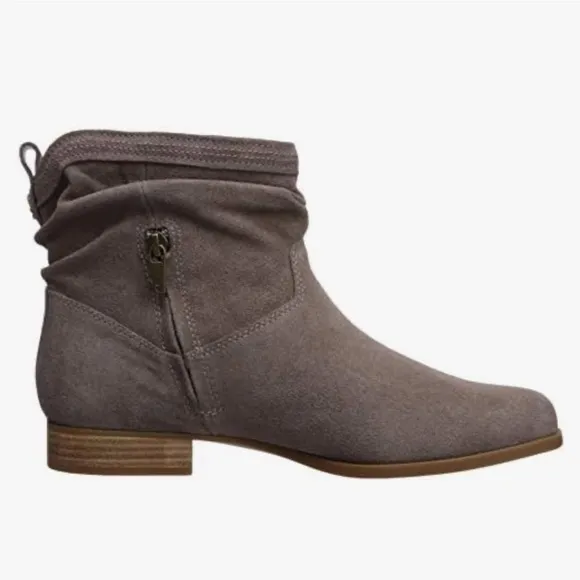 KOOLABURRA BY UGG LORELEI  TAUPE SUEDE SLOUCHY ANKLE BOOTS BOOTIES