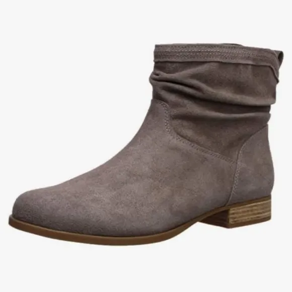KOOLABURRA BY UGG LORELEI  TAUPE SUEDE SLOUCHY ANKLE BOOTS BOOTIES