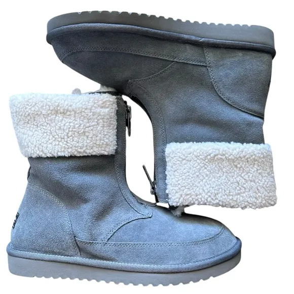 Koolaburra by Ugg Lytta Short Women’s Suede Boots Stone Grey Size 9