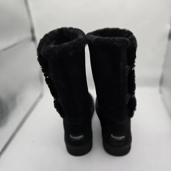 Koolaburra by UGG Size 9 Women's Kinslei Tall Suede Black Faux Fur Boots Size 9