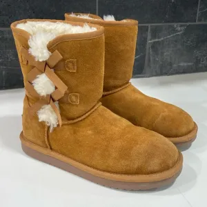 Koolaburra By UGG Victoria Chestnut Bows Short Winter‎ Boots