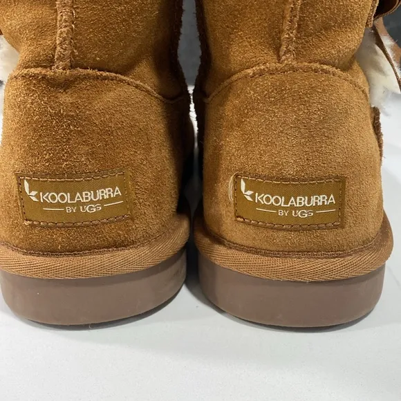 Koolaburra By UGG Victoria Chestnut Bows Short Winter‎ Boots