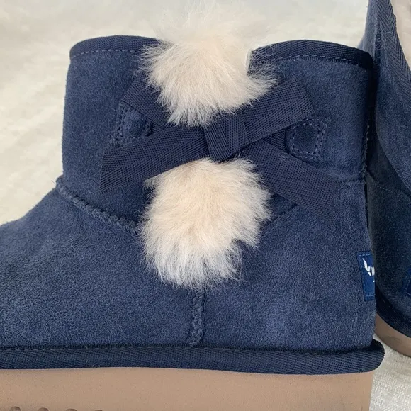 Koolaburra by Ugg Victoria Mini Navy Blue Suede Boots