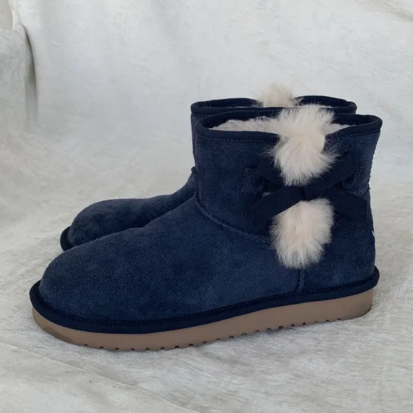 Koolaburra by Ugg Victoria Mini Navy Blue Suede Boots