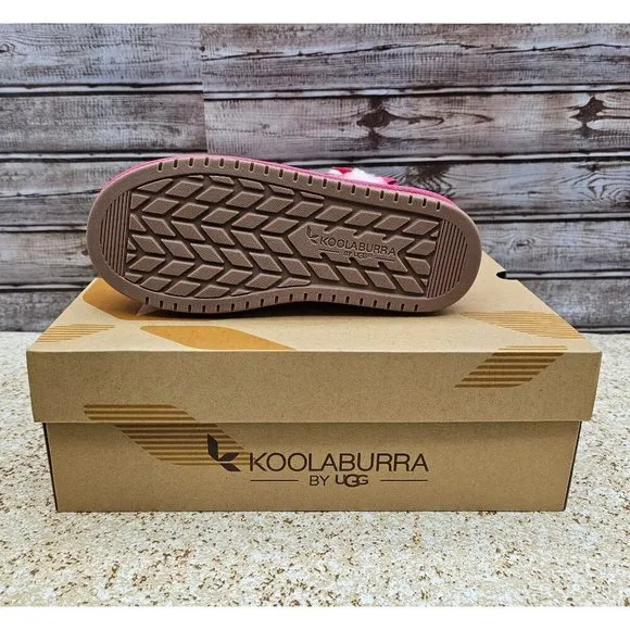 Koolaburra By UGG Victoria Short Pink Faux Suede &amp; Fur Big Girl's Boots Size 5