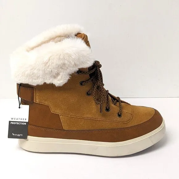 Koolaburra Ryanna Waterproof Winter Boots, Brown Suede, Women's 8
