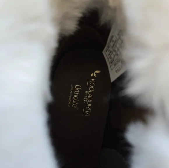 Koolaburra Ugg brown suede wedge ankle boots faux fur womens 9