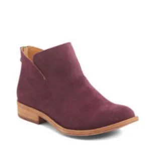 Kork-Ease Ryder Short‎ Ankle Boots Purple leather block heels NWOT B 215