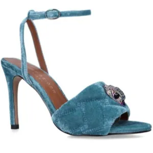 Kurt Geiger Kensington London Rainbow Eagle Teal Quilted Stylish High Heels EU