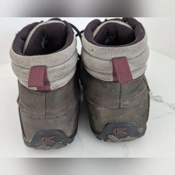 Kuru Quest Women's Hiking Gray leather lace up Boots Mocasine arch support sz 9