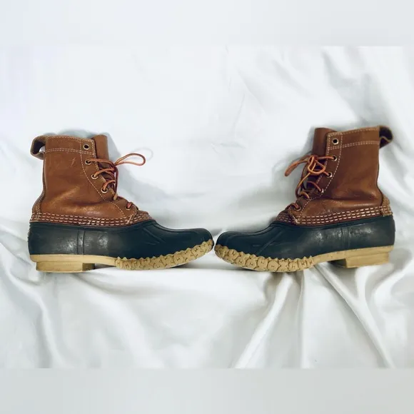 L. L. Bean light/dark brown winter boots